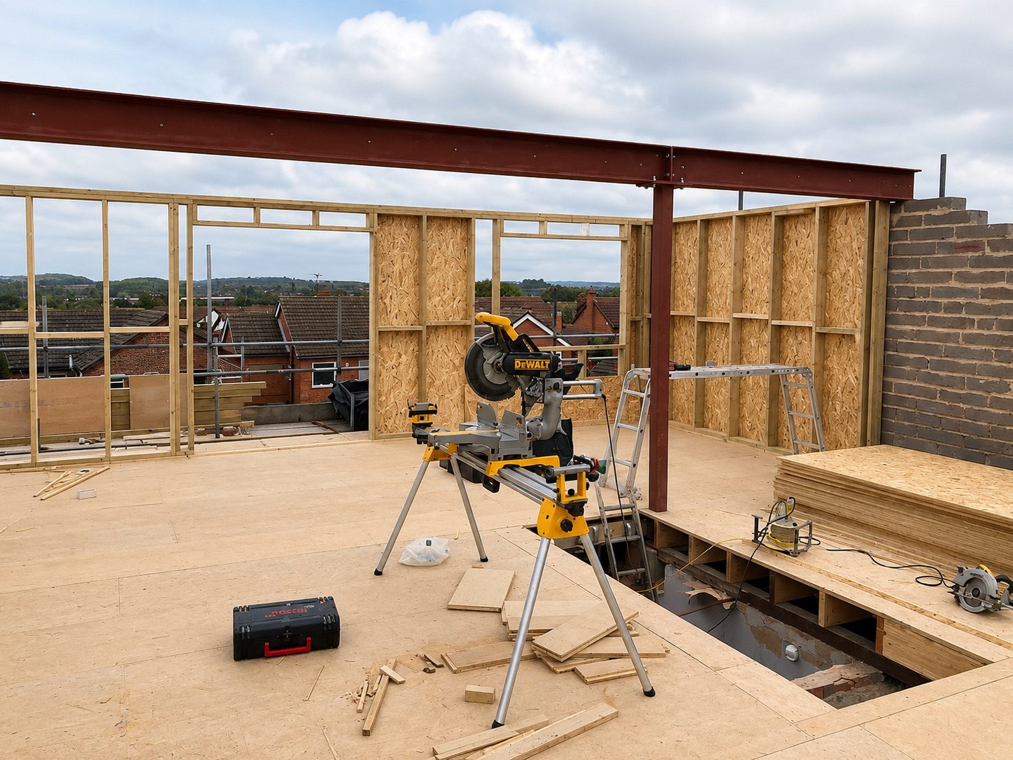RSJ steel beam installation and structural alterations London
