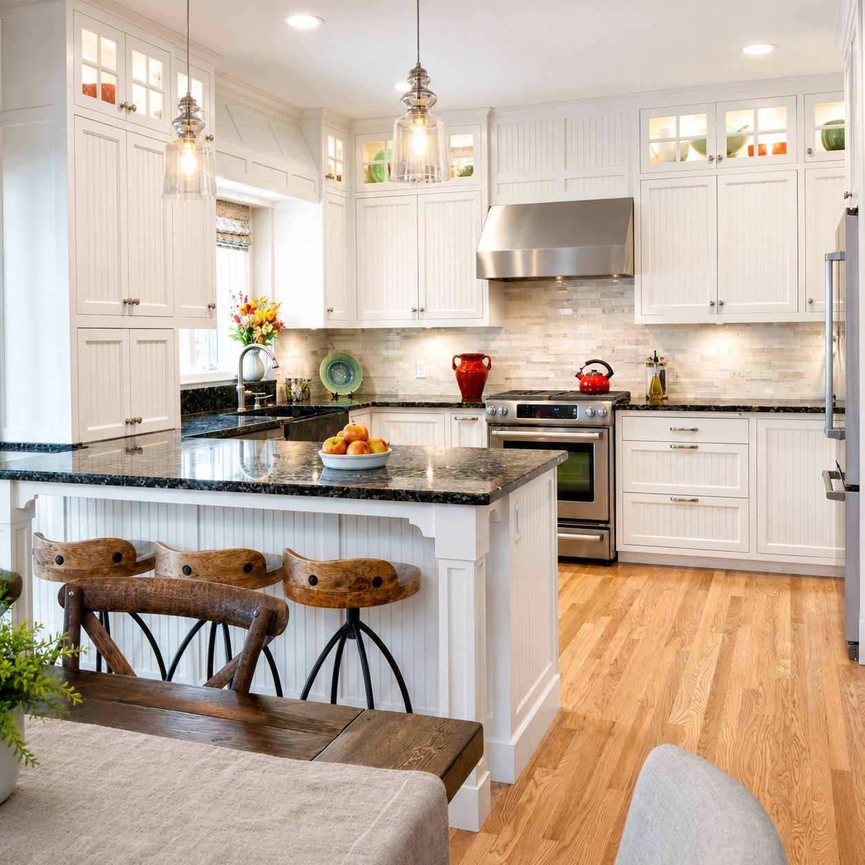 An open-plan kitchen after a full renovation